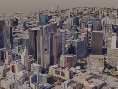 Dallas-City Skyline Free low-poly 3D model