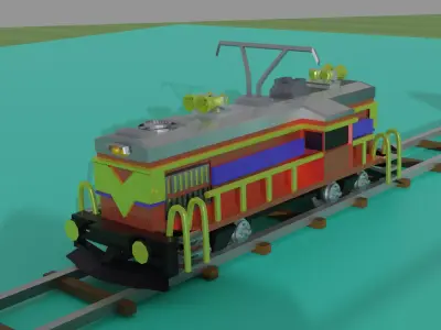 3D TRAIN WITH  BOTH SIDE ENGINE   3D model