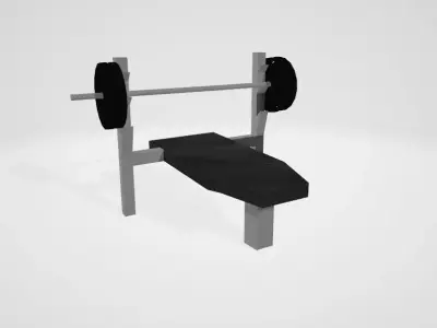 Ultimate Gym Bench Press 3D Model 3D model