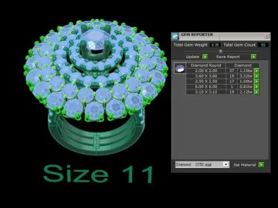 women ring new model design in Asia R20 3D model