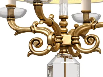 Large crystal Nightstand table lamp bedside modern style 3D model