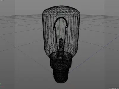 E14 format light bulb Low-poly 3D model