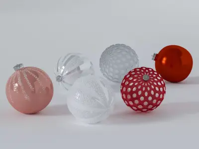 Christmas balls 3D model