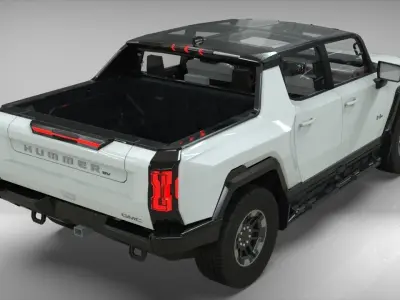 GMC HUMMER EV 2021 Electric truck Low-poly 3D model