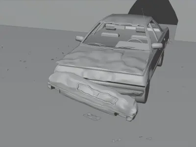 Crashed Car 3D model