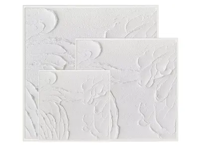 3D WHITE ABSTRACT PAINTING 3D model