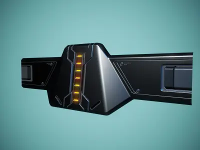 Sci-Fi Modular Piece PBR Free low-poly 3D model
