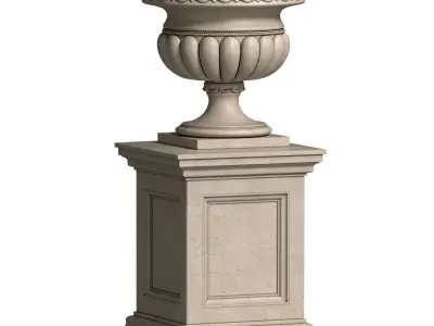 Classic outdoor Vase Flowerpot 3D model buy