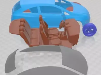 Opel Corsa 3 Door 2012 Printable Car  3D print model