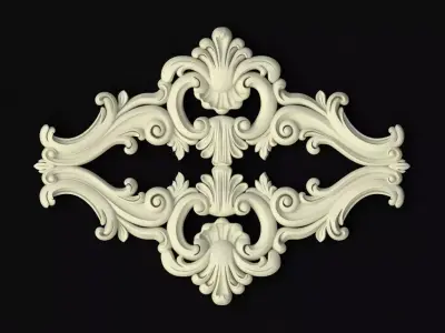 Central decor ornament for furniture 3D model 735