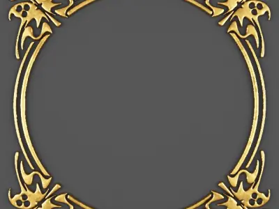 Collection stucco molding frame 3 3D model