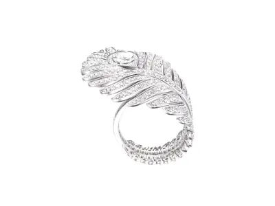 BOUCHERON - PLUME DE PAON - RING - LARGE 3D print model