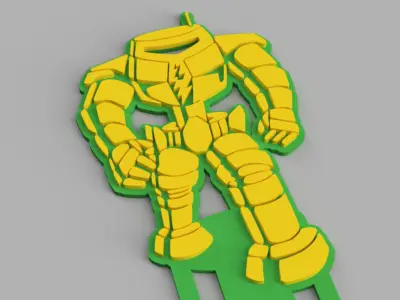 Robot Sheldon Cooper From Big Bang Theory Logo Bookmark Free 3D print model