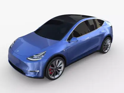 Tesla Model Y Blue 3D model