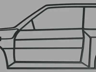 Audi S1 E2 Wall Silhouette 3D print model