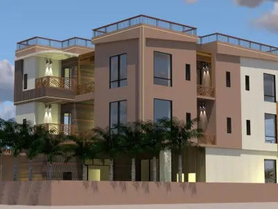 Luxury Villa Design A37 DWG SketchUp Model 3D model