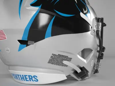CAROLINA PANTHERS Helmet Football NFC SOUTH PBR updated 2025 3D model