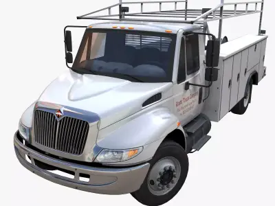 International Durastar service truck Low-poly 3D model