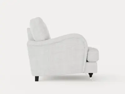 Howard Luxury Armchair Gray Low-poly 3D model