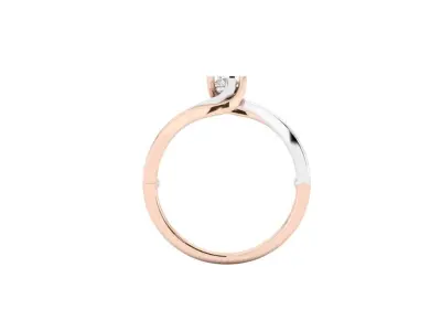 ENGAGEMENT RING TWO COLOR ALL SIZE 3D model