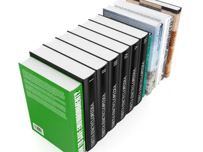 Books Set chess book 3D model