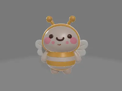 Kawaii Mini Bee 3D print model