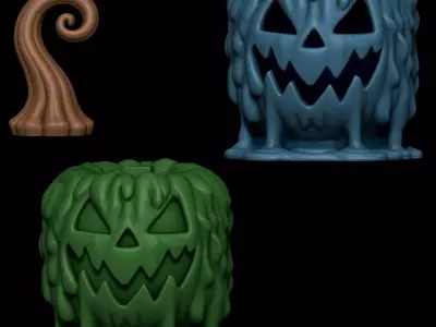 melted pumpkin 3D print model
