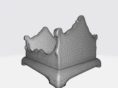 3d Model Empty Wooden Napkin Holder 3D model