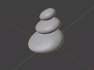 Zen Pebble Stack 3D Printable Model 3D print model
