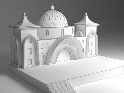 Indian wedding stage 3D model order