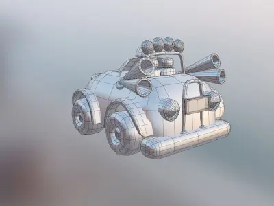 Baggy Car Low-poly 3D model