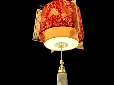 Chinese Red Lantern 3D model 69