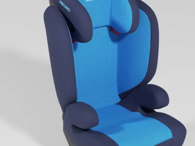 Recaro Monza Evo Seatfix  car seats collection for infant S Low-poly 3D model