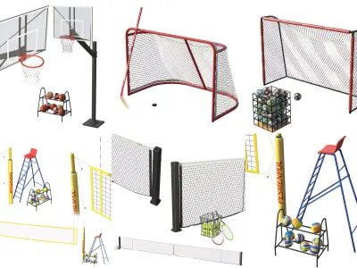 A set of sports gates 3D Model Pack