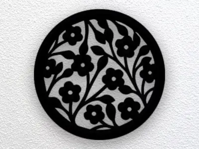 Flower Wall Art 3D print model 21