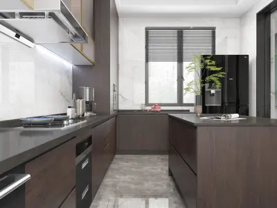 villa Modern Home kitchen decoration 3D model