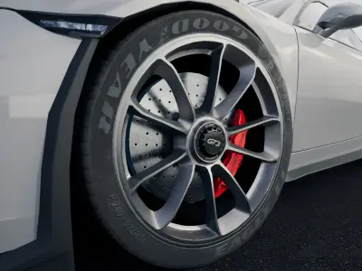 Porsche GT3 RS Low-poly 3D model