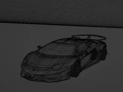 PINK Car 3D Blender File 3D model 3D model Low-poly 3D model
