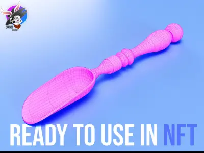 3D Antique Medieval Spoon of Spices And Nuts Free low-poly 3D model