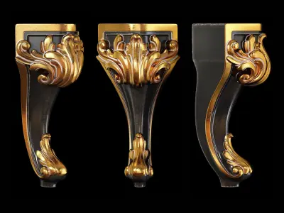 Classic leg 007 3D model