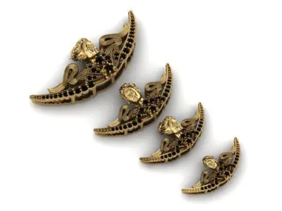 Antique right and left lady 3D print model