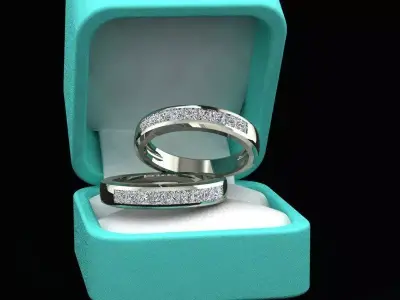 Princess wedding ring 3D print model