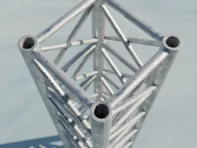 Steel Square Truss 2 Low-poly 3D model