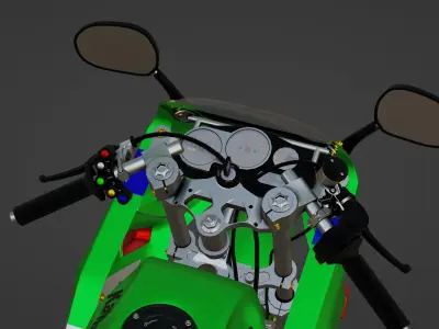 Kawasaki Ninja Serpico SE Low-poly 3D model