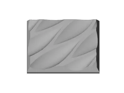 3d wall panel relief with wavy patterns 3D print model