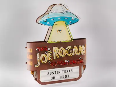 JRE Neon Sign - Joe Rogan Experience Podcast Studio Prop 3D model