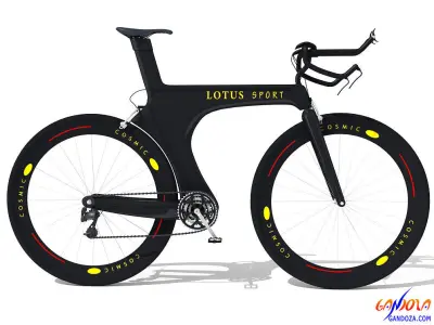 Set of 4 Bicycles 3D model