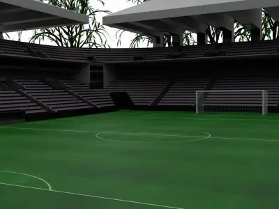 Soccer Stadium Low-poly 3D model purchase