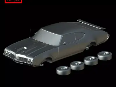 Oldsmobile 442 Hurst 1969 3D print model