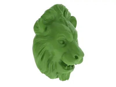 Lion Head 02 - 3D Printable 3D print model
